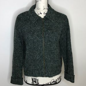 Limited Zip up Cardigan Sweater - Green - XS
